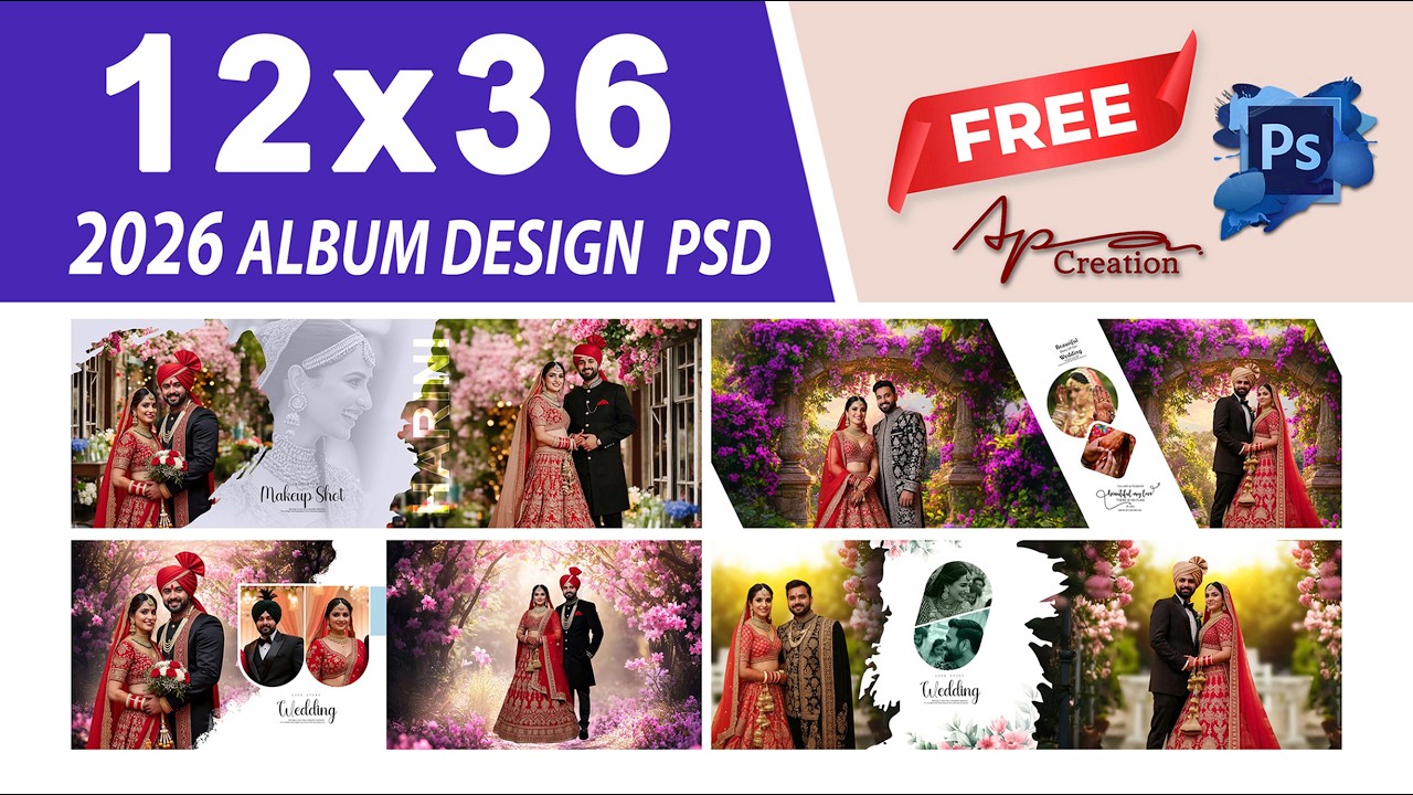 New Free PSD Wedding Album Design Download 2026