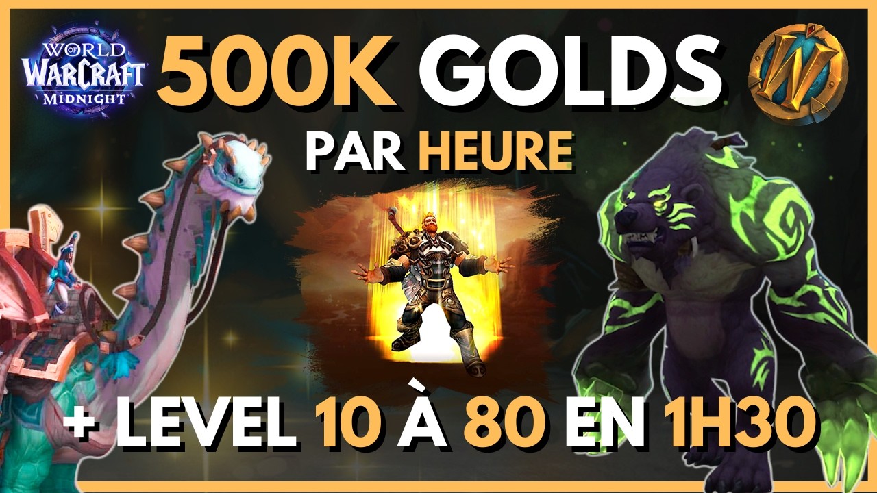 SOLO FARM - 500K PO PAR HEURE - LVL 10 À 80 EN 1H30 - WOW GOLD FARMING MIDNIGHT FR