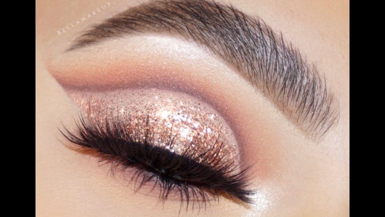 Classic Brown Glitter Eye Makeup Tutorial