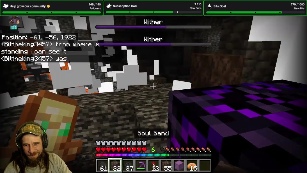 Highlight: Unprepared I fight the wither with a pickaxe