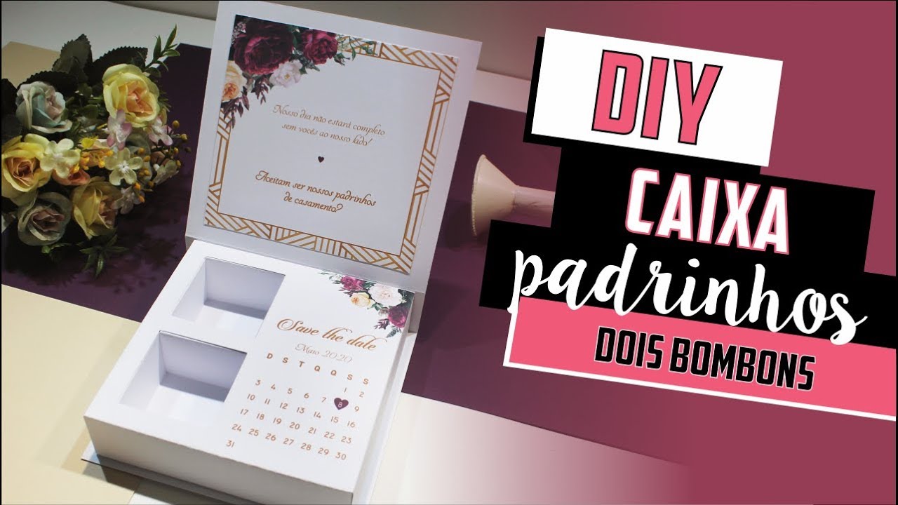 Como fazer Caixa Padrinhos 2 Bombons? - DIY | Faça você mesmo | Tutoriais [casamento]