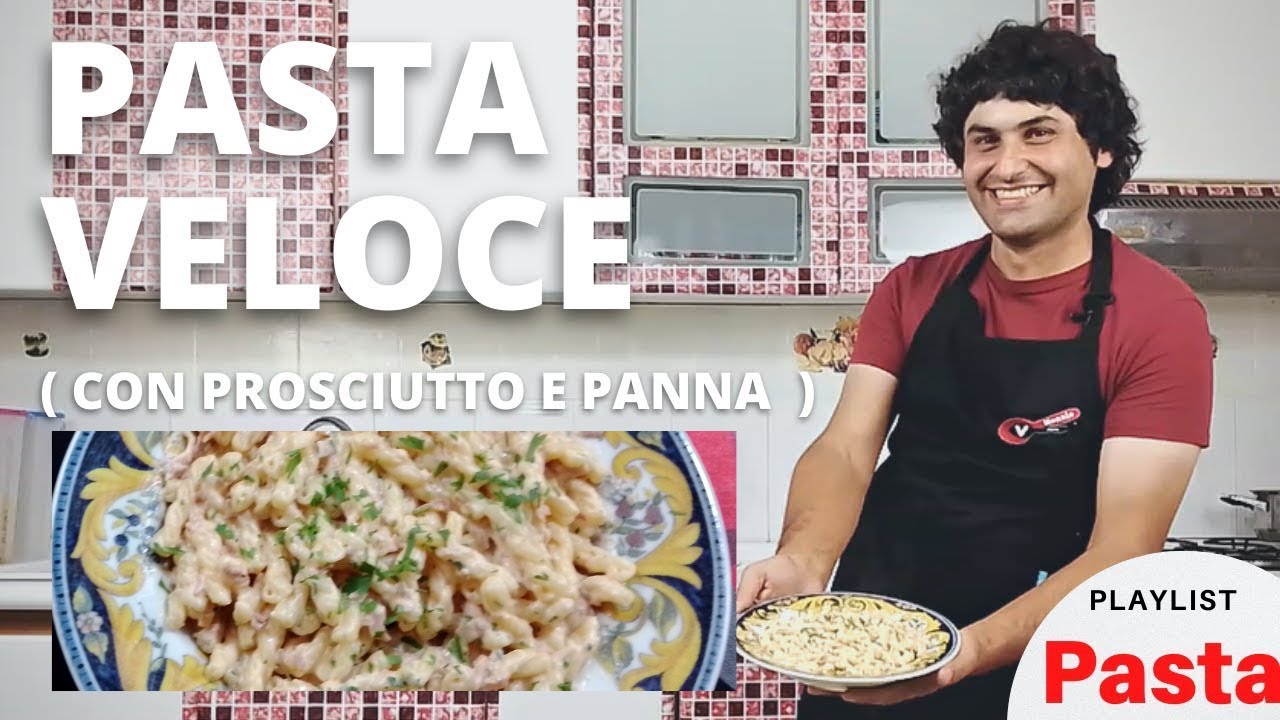 Pasta VELOCE non è la prima che viene in mente ma è sul podio ( con il prosciutto ) video ricetta 😂😋