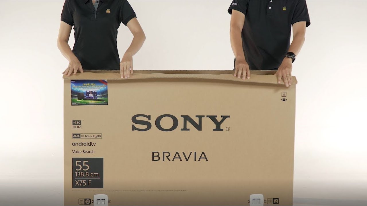 Unbox / Lắp đặt TV Sony LED 55X7500F