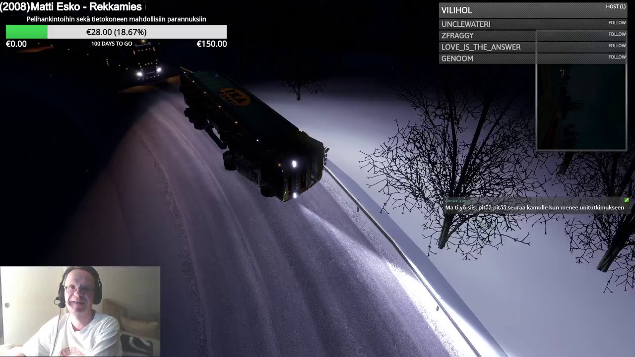ETS2 - Kyll&auml;p&auml; kellahti kevyesti nurin.