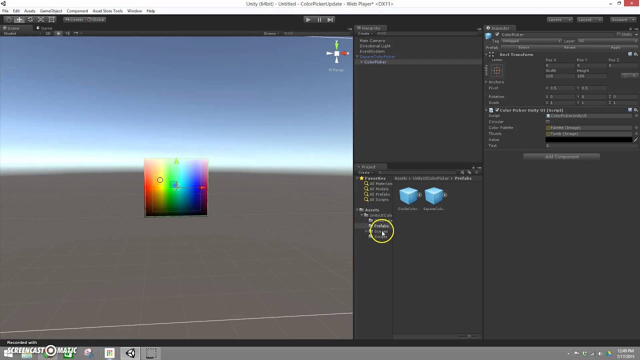 Unity UI Color Picker