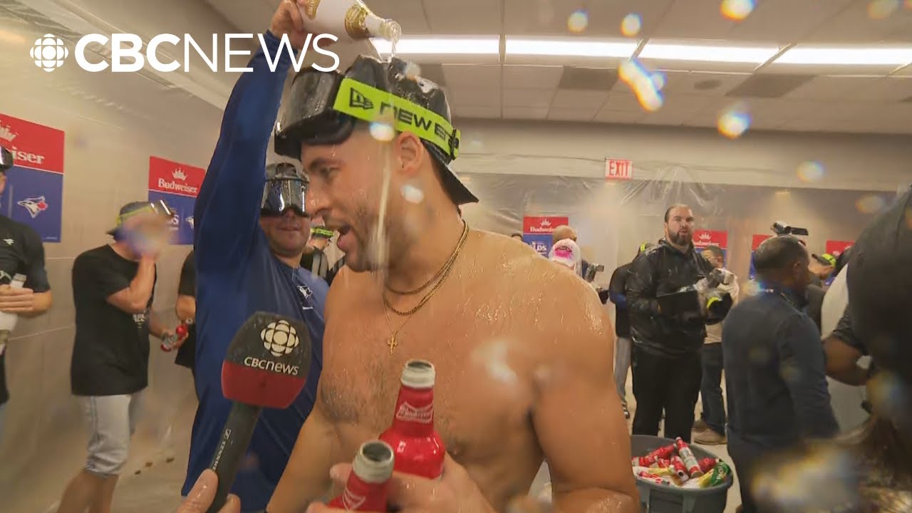 WATCH LIVE | Go inside the Jays' locker room as team celebrates Game 7 win