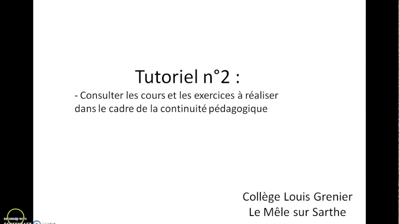 Tutoriel 2 (continuit&eacute; p&eacute;dagogique)