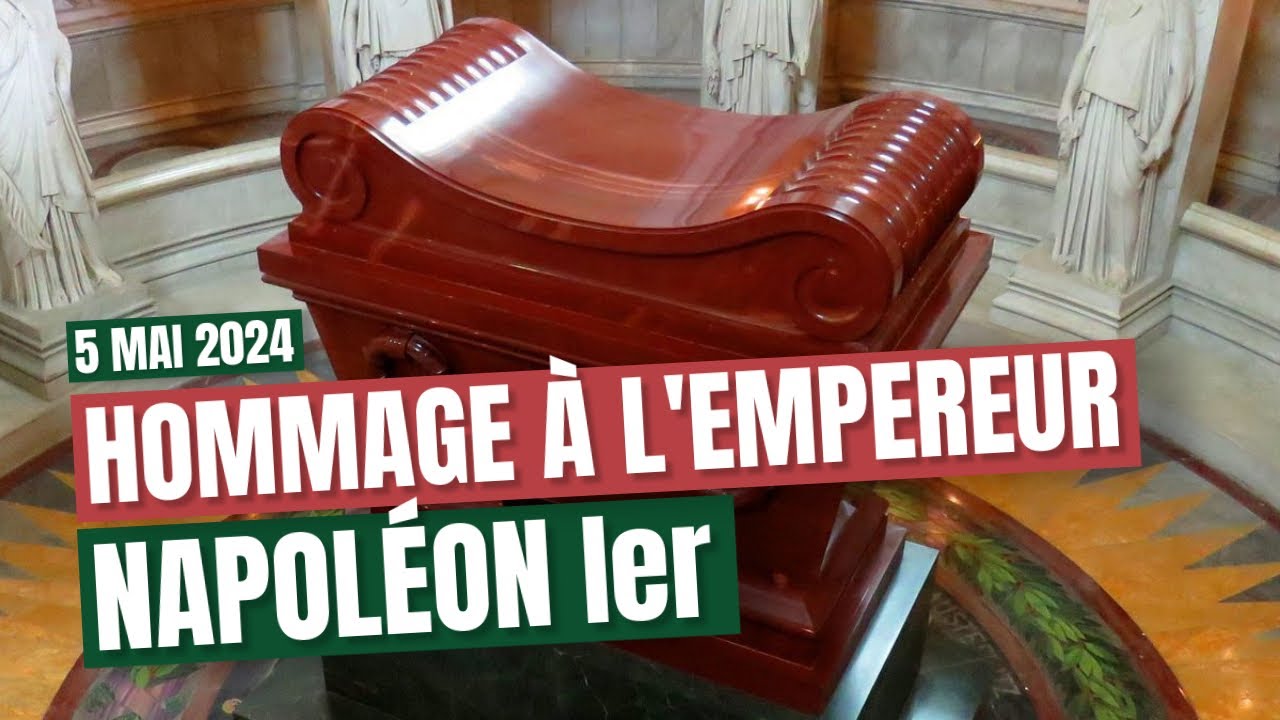 Hommage à l'Empereur des Français Napoléon Ier, le 5 mai 2024 sous la coupole des Invalides à Paris.