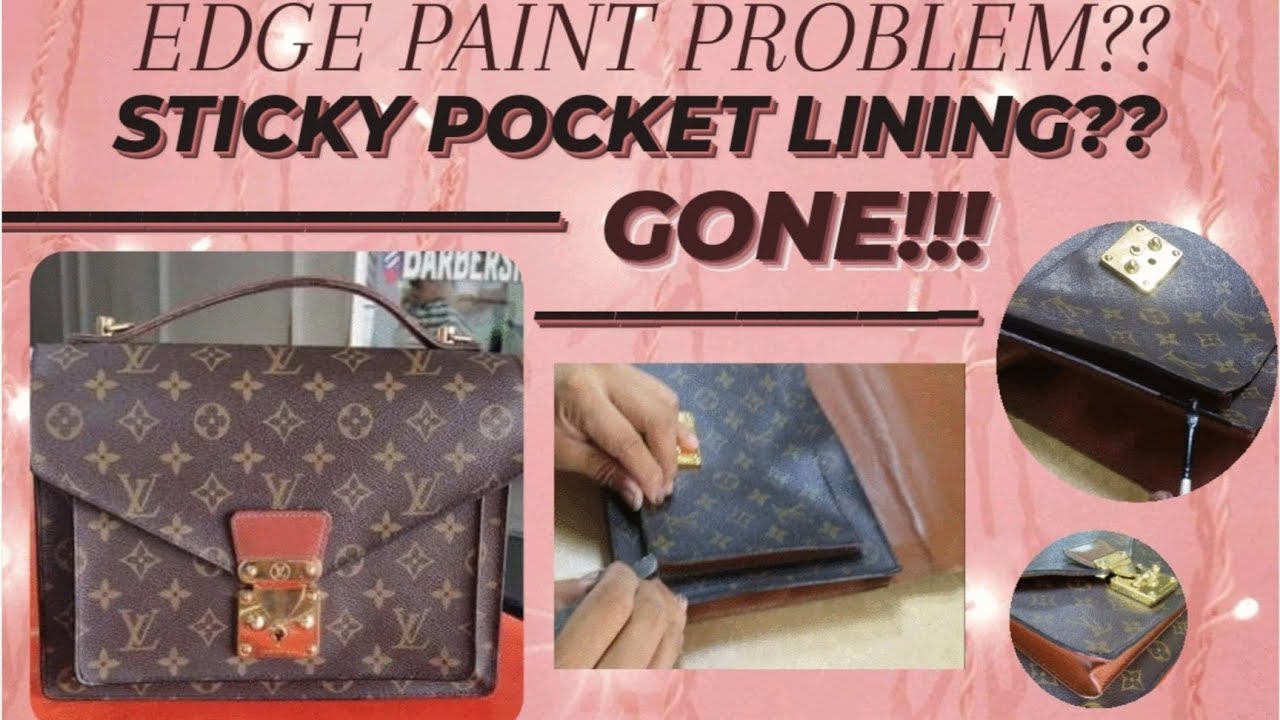How to restore LOUIS VUITTON MONCEAU Bag #cleaning#edge paint