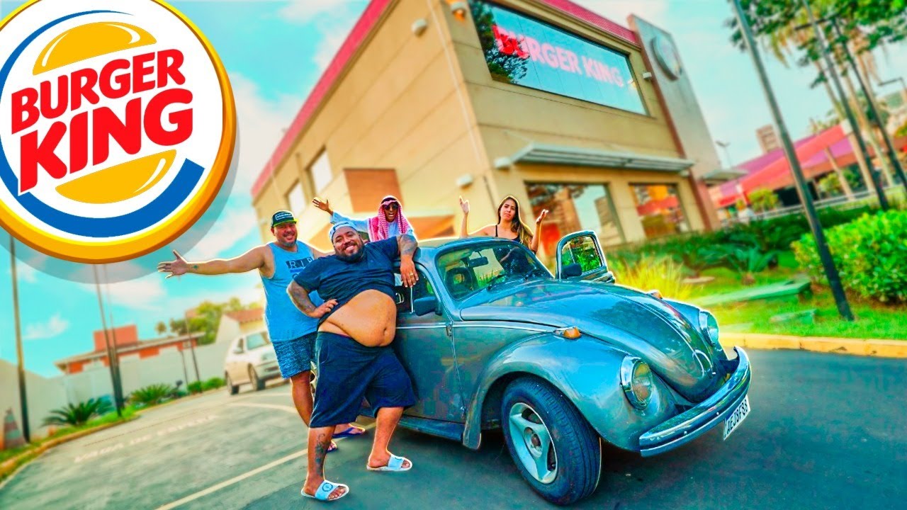 LEVEI ELES NO BURGUER KING DE FUSCA *esse vídeo saiu do controle*