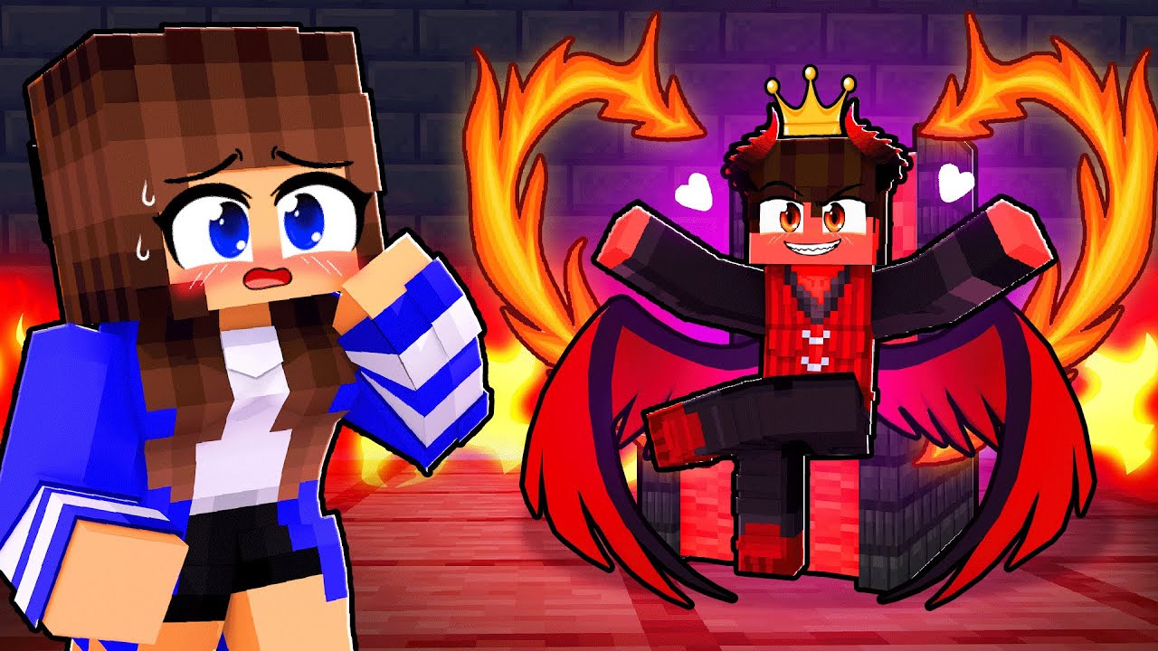 REI ANJO DO MAL se APAIXONOU pela MIIKA no Minecraft ◂Miika▸