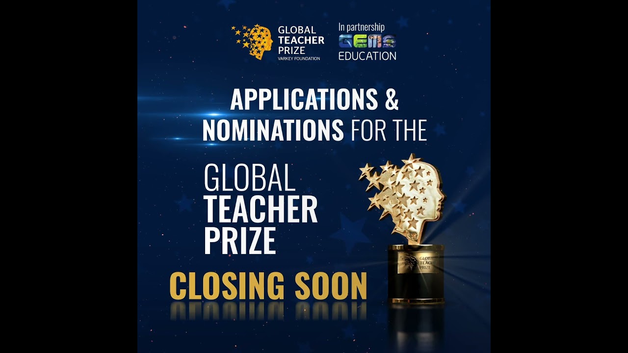 1 DAY TO GO! Apply Or Nominate For The 9th Varkey Foundation Global Teacher Prize