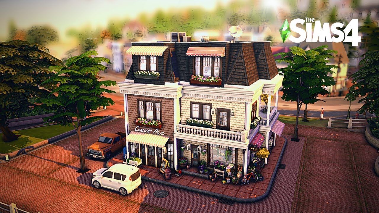 Flower Shop & Apartments || The Sims 4 Speed Build || No CC