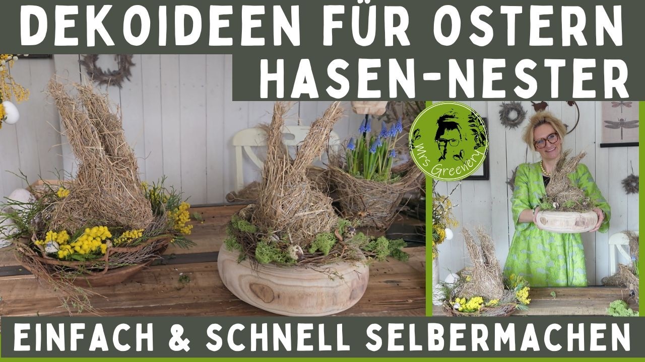 Einfache Osterdeko: DIY Hasen-Nest easy peasy selbermachen