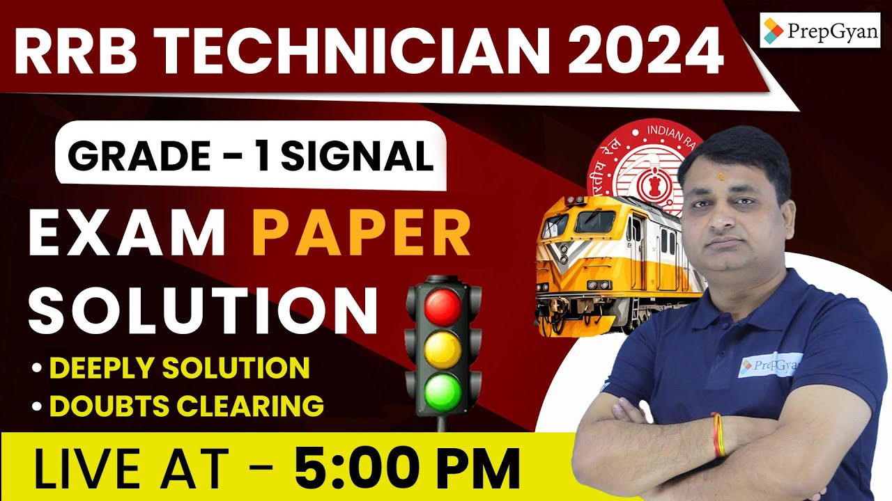 RRB TECHNICIAN GRADE -1 19.12.2024 | SHIFT-1 Paper solution By Anupam Sir