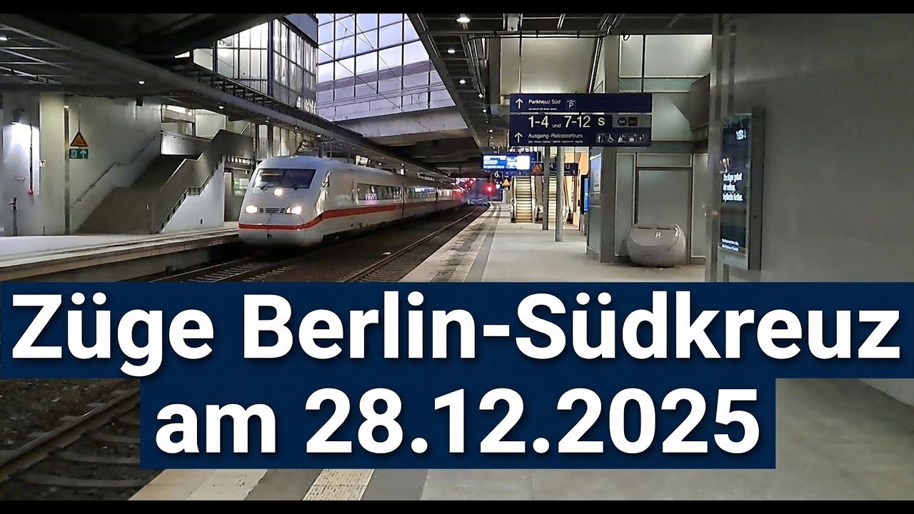 Züge Berlin Südkreuz am 28.12.2025