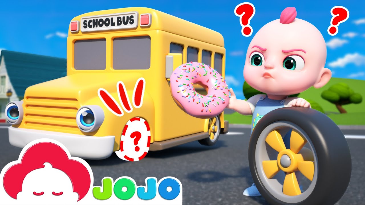 School Bus Lost Wheel Song | I Lost My Wheel | Baby JoJo Nursery Rhymes & Kids Songs