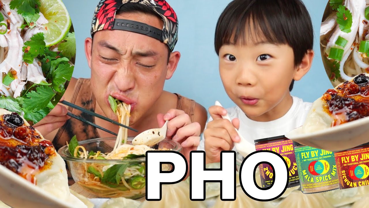PHO and DUMPLINGS and EGGROLLS MUKBANG!!