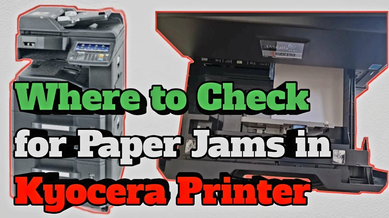 How to fix paper jam in Kyocera TASKalfa 3010i,3011i,3510i,3511,3212i Printer