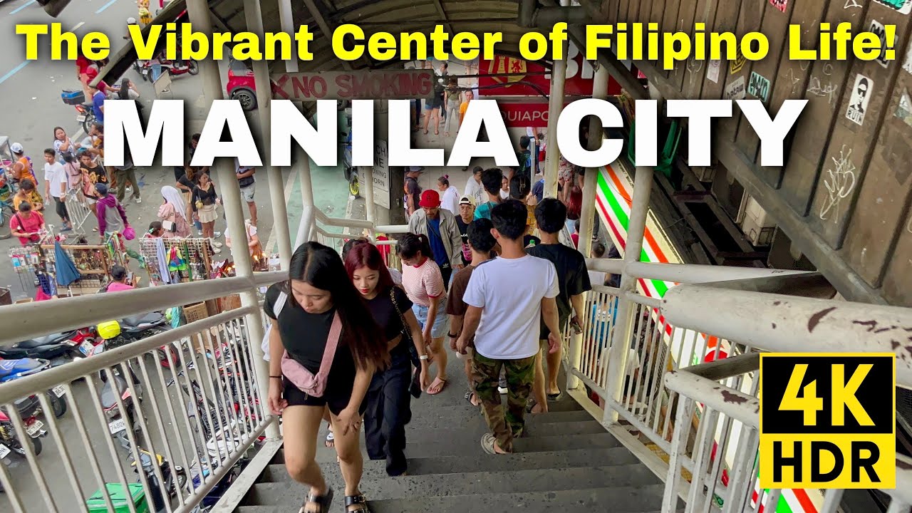 Manila City Tour 4K - The Vibrant Center of Filipino Life! | Quiapo & Binondo, Philippines
