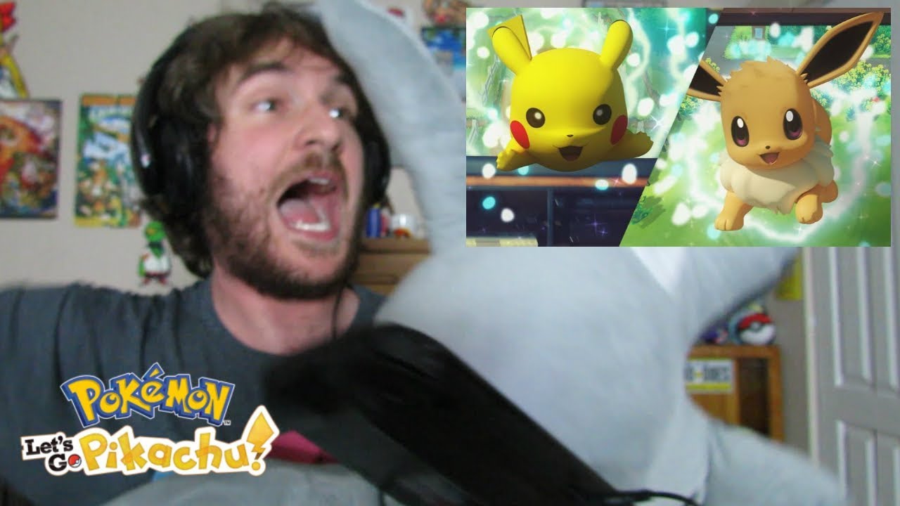 CRAZY REACTION! Pokémon: Let's Go, Pikachu! and Pokemon: Let's Go, Eevee! Trailer Reaction