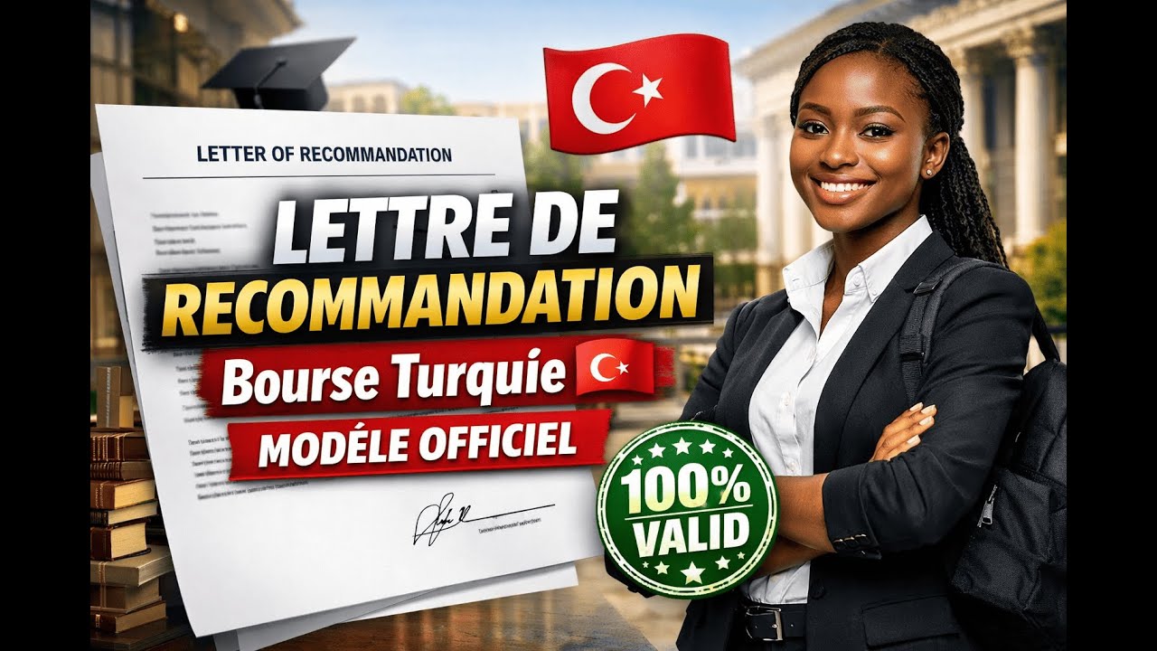 Lettre de Recommandation Turquie 🇹🇷 | Modèle Officiel pour Türkiye Bursları (2026)