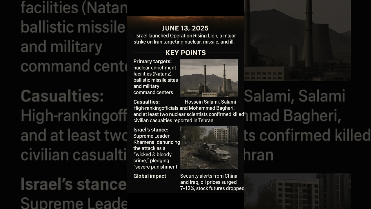 Israel Strikes Iran: &ldquo;Operation Rising Lion&rdquo; &ndash; Tehran Under Attack | #IsraelIranConflict #shorts