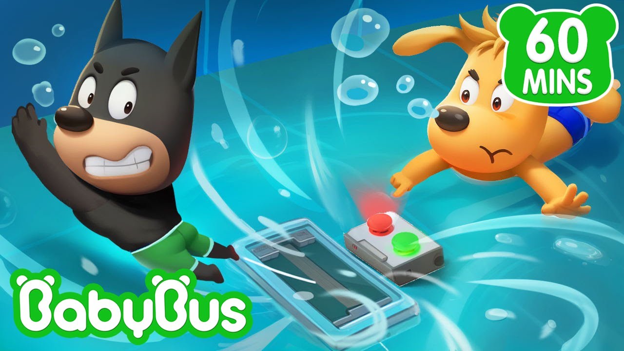 Botão Misterioso No Fundo da Piscina | Detetive Labrador Compilação | Desenhos Animados 🐼por BabyBus