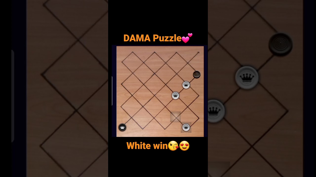 179. DAMA Puzzle!!! 3 damas vs 1 dama & 1 peon
