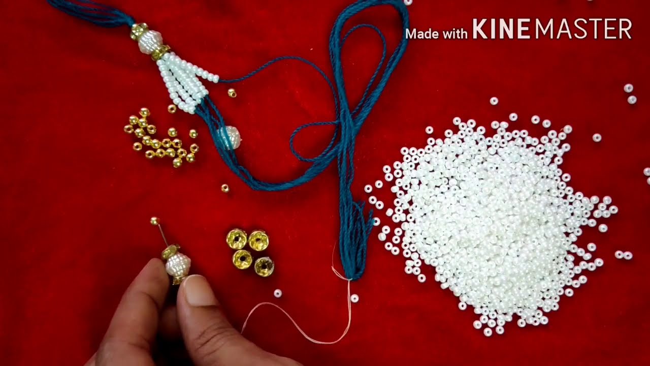 Fancy rakhi making at home ||Easy Rakhi Making||