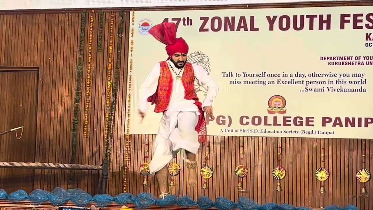 Haryanvi, solo male dance ||Sd pg College || 47th ZONAL YOUTH FESTIVAL SD PG collge panipat
