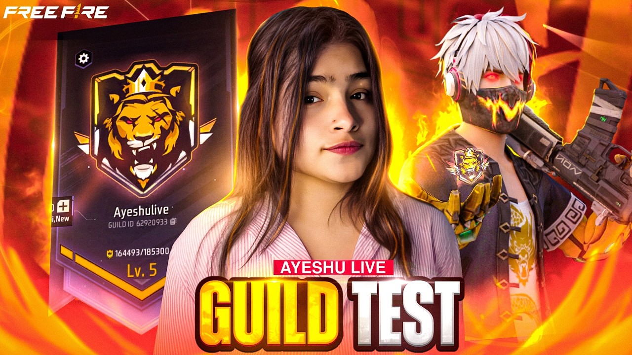 1 VS 2 🎯 LIVE GUILD TEST  AYESHU GAMING AND UID CHECK FF LIVE