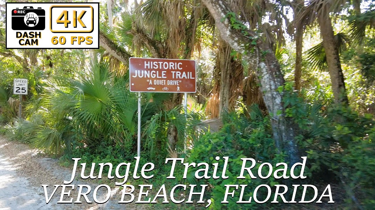 🚗🌴 Scenic Drive Through Historic Jungle Trail Road, Vero Beach, Florida | 4K Ultra HD 🌟