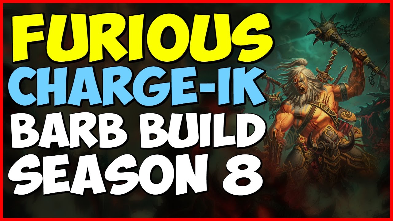 Diablo 3 - Barbarian Immortal King Charge Build Season 8 - Speed Farm