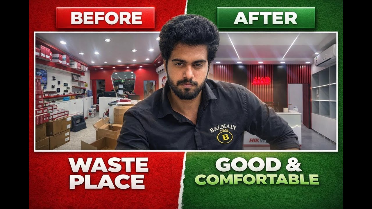 Before vs After 😍Shop Makeover | Waste Place to Premium Interior🤍