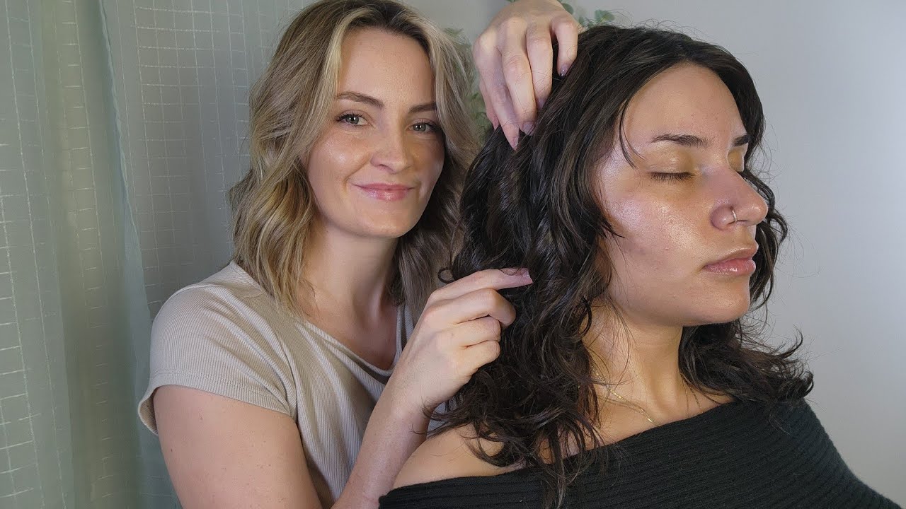 ASMR Perfectionist Curly Hair Play & Styling - Hair Gel, Spraying, Finger Curling, Finishing Touches