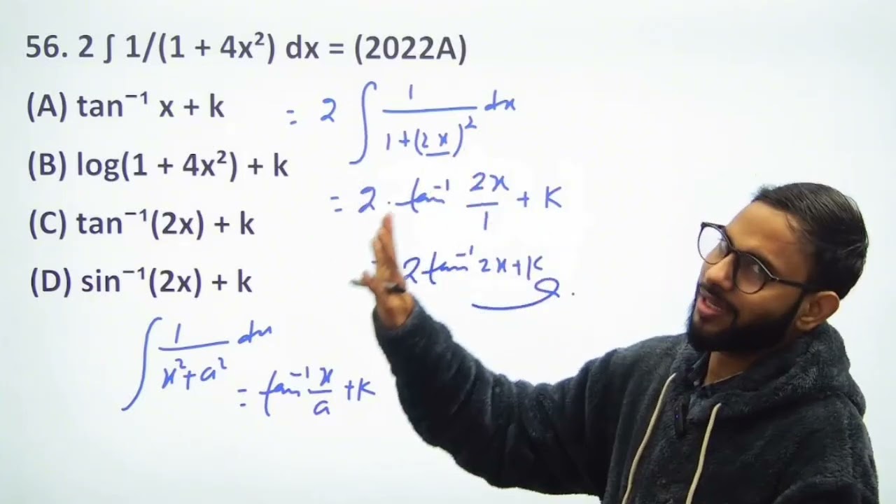 ∫ 2/(1 + 4x²) dx | Indefinite Integration Formula | Class 11–12 Maths