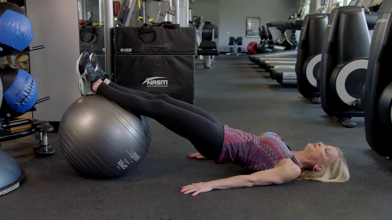 How to Do a Stability Ball Roll In