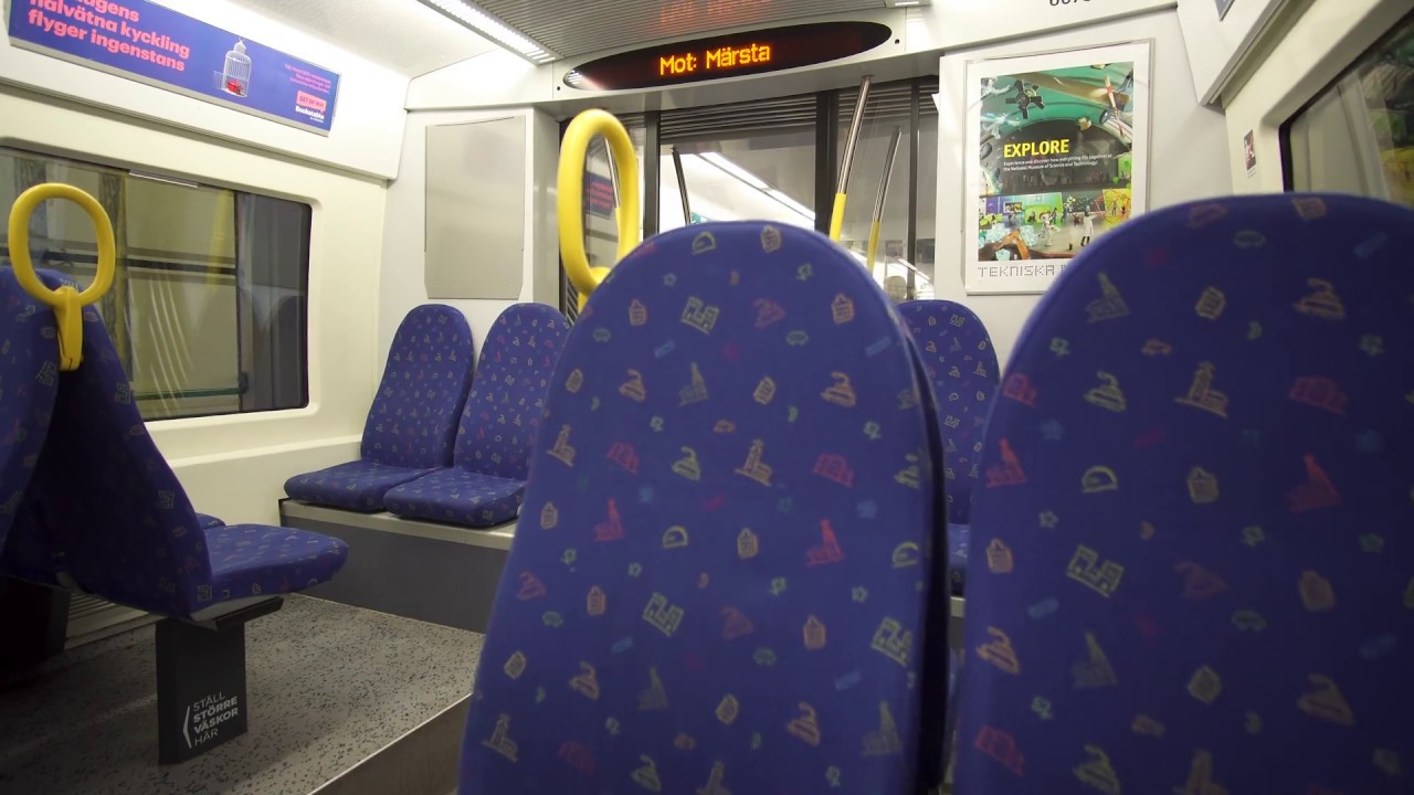 Sweden, train ride from Stuvsta to Stockholm City, 7X escalator , 3X elevator