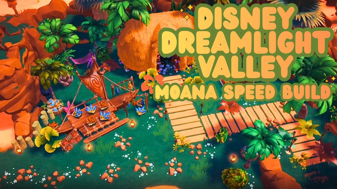 EASY Moana's Tropical Oasis Eternity Isle Speed Build | Disney Dreamlight Valley [No Talking]