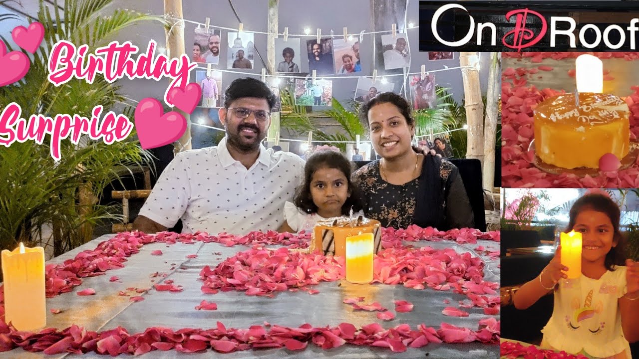 💕Birthday Surprise For My Husband💕🎂🎈🕯️Candle light Dinner🕯️| On D Roof Top Restaurant @Anna Nagar