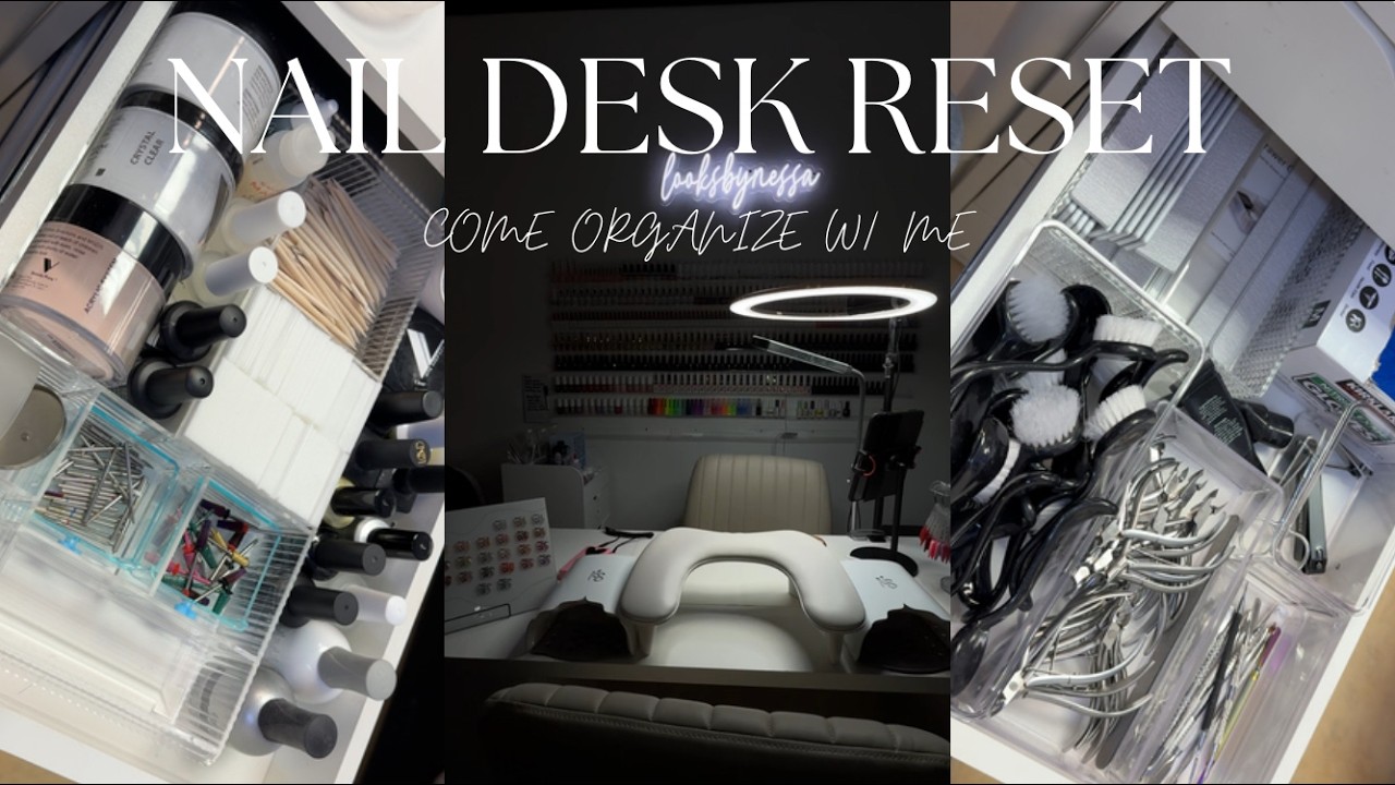 Organizing My Nail Desk | looksbynessa