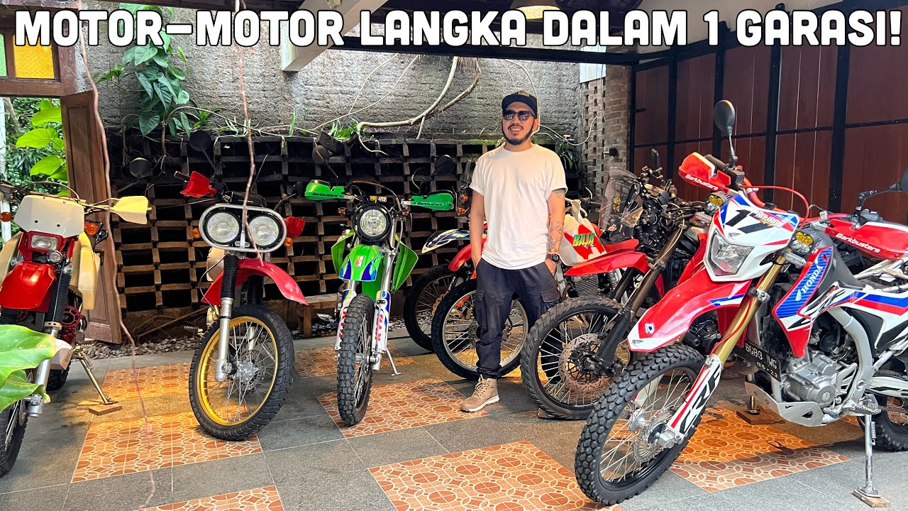 Grebek Garasi Penuh Motor Adventure Klasik Langka! [Honda XR400, KLX300R, Honda XR 200 Baja]