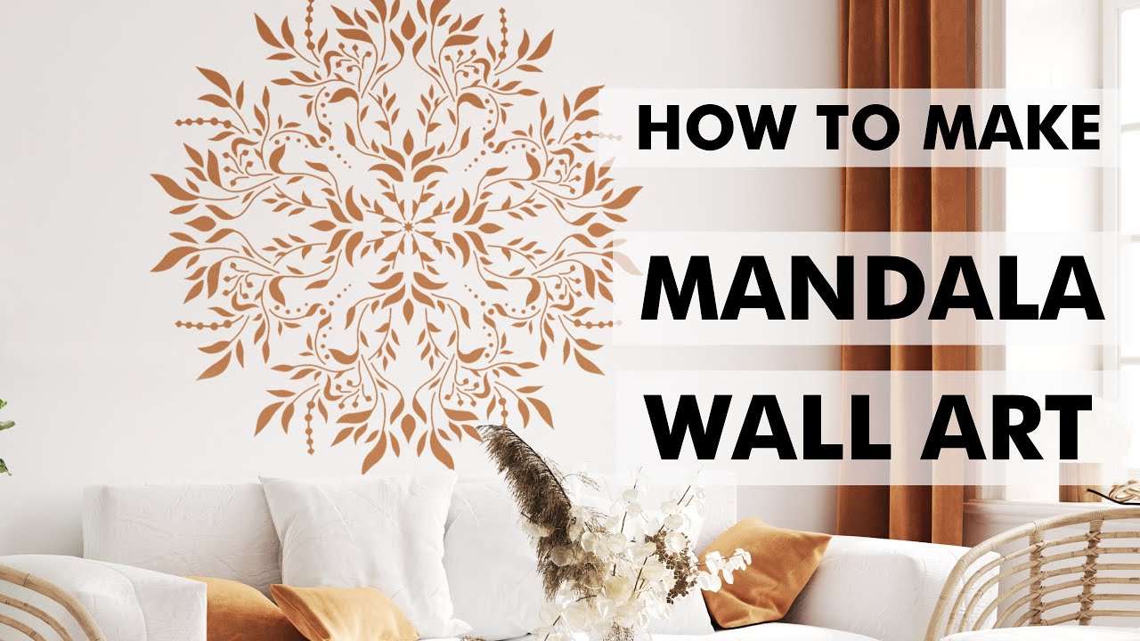 How to make MANDALA WALL ART for beginners | Easy mandala art tutorial| How To Stencil Mandala Art