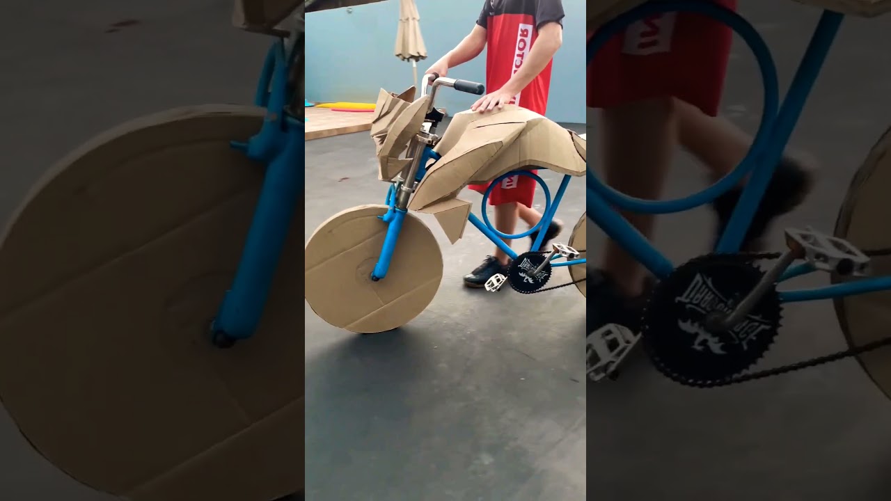NEW 👌 Titan 160 de papel&atilde;o  #projeto #creative #ideias #arte #diy #bike #modification #transforma&ccedil;&atilde;o