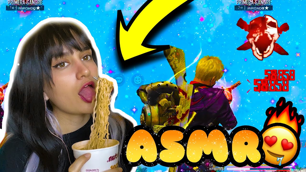 ASMR 🥵COMIENDO MARUCHAN DE CAMARÓN CON HABANERO 💦🔥 Free Fire #asmr #babita