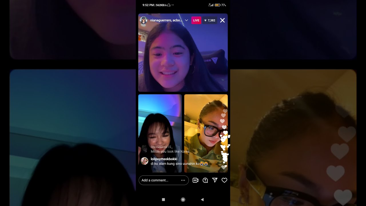 Niana's live with her friends mitch and Ac in IG August 26,2021
