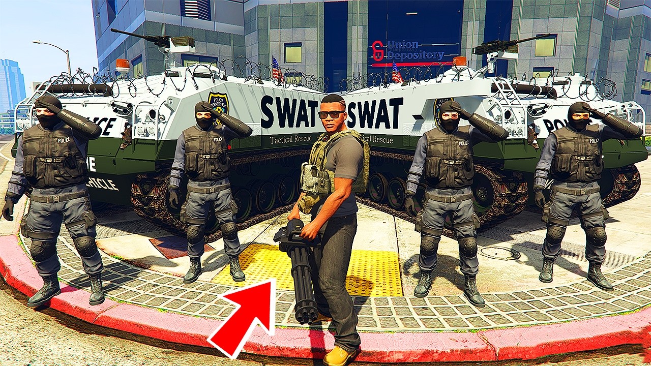 Franklin is The New SWAT Cheif and Save the City in GTA 5 | SHINCHAN and CHOP