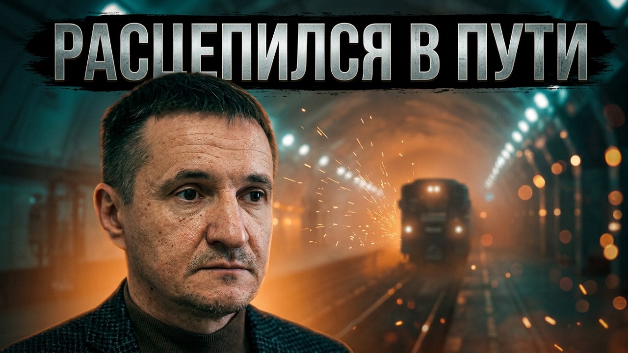 РАЗРЫВ поезда в метро - Расцепился в движении