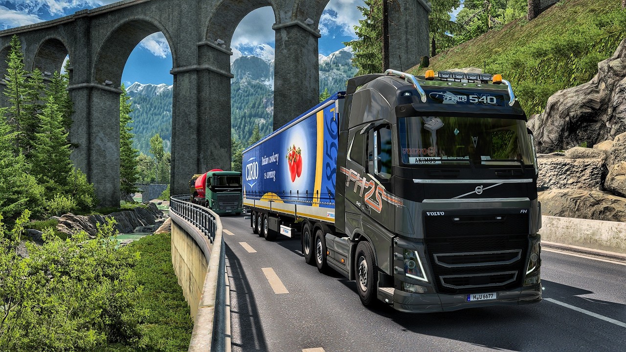 Scenic Cross Country Delivery From Italy - Switzerland | #ets2 1.52